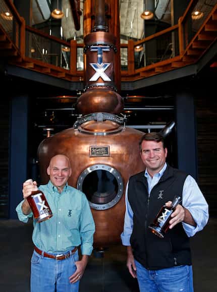 Founders of Firestone and Robertson Distillery Leonard Firestone (left) and Troy Robertson