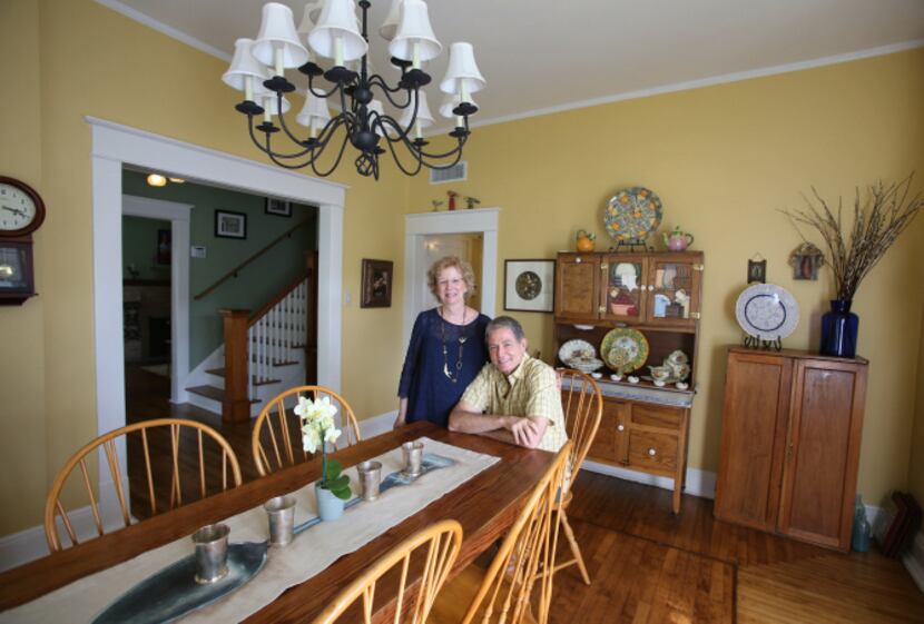 Jackie and Doug Sweat are pictured in the dining room at their home on Junius Street in...