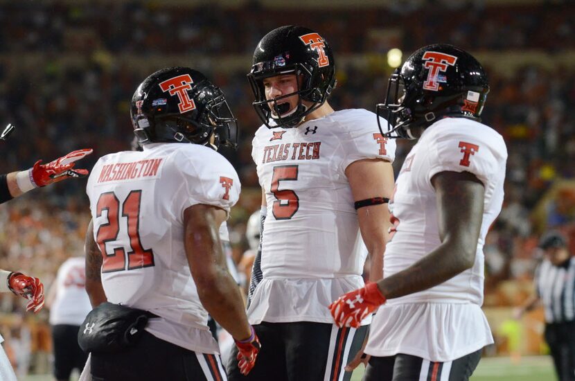 Nov 26, 2015; Austin, TX, USA; Texas Tech Red Raiders running back DeAndre Washington (21)...