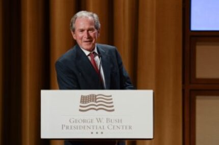  President George W. Bush introduced former White House Press Secretary Dana Perino at the...