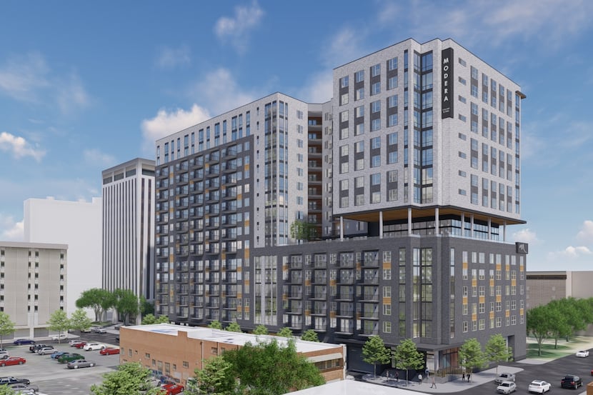 Mill Creek Residential's Modera St. Paul apartment tower will be built at St. Paul and Wood...