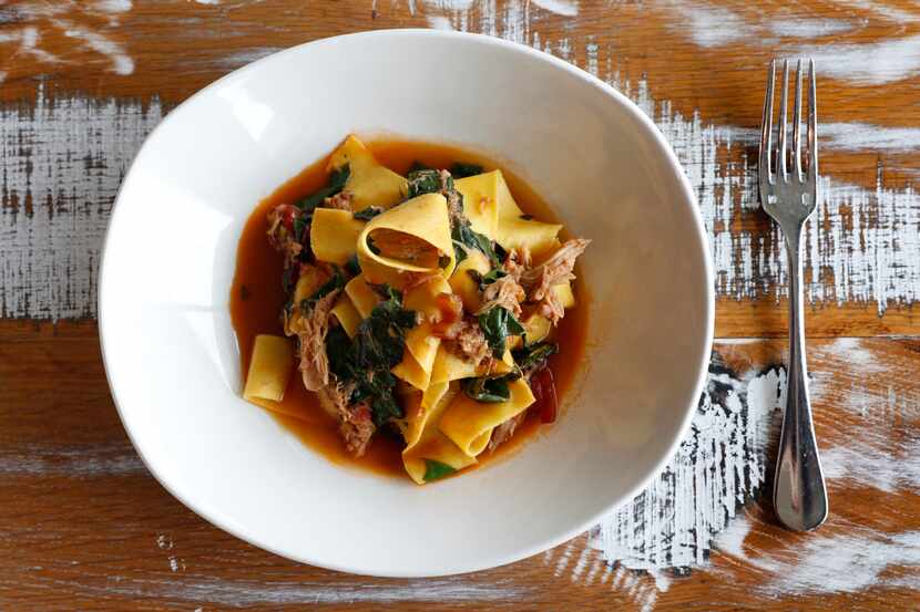 The husband and wife team at Gemma have a winner with their pappardelle with braised rabbit.