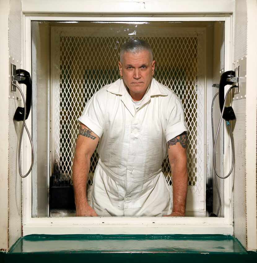Death row inmate John Battaglia is photographed at the Polunsky Unit in West Livingston,...