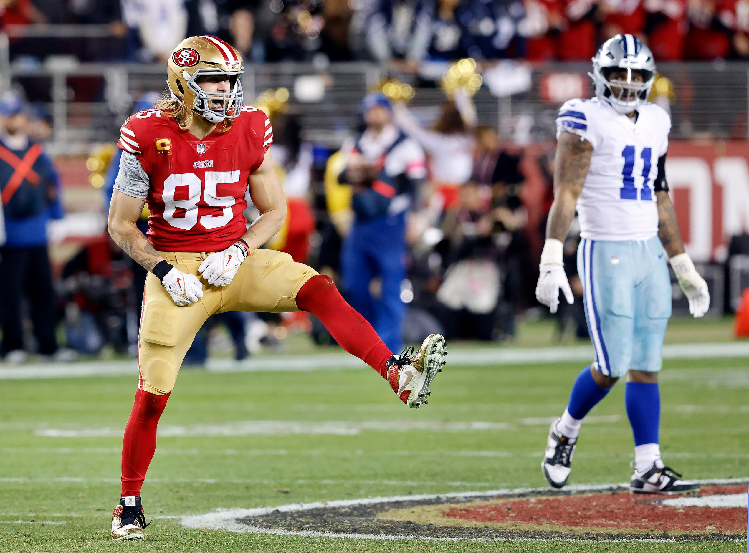 Photos: Hauling it in! Cowboys' CeeDee Lamb makes a catch for a big gain  against the 49ers