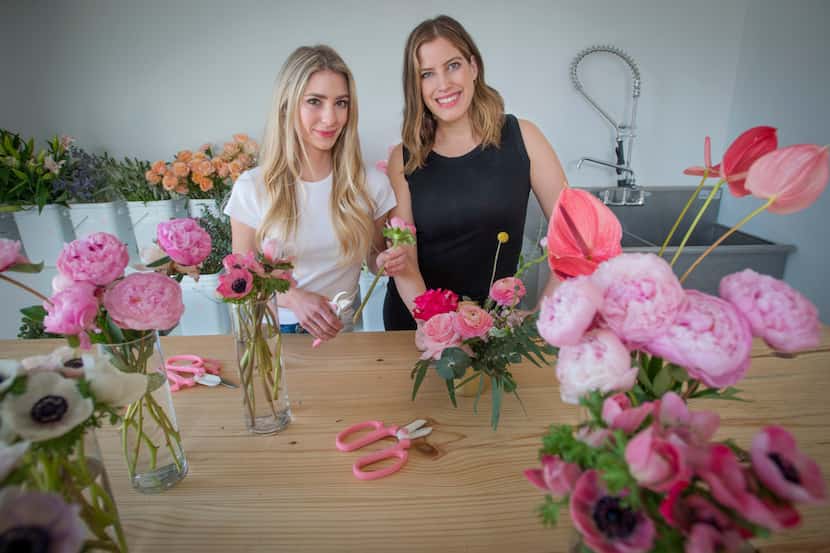 Ali Pickens (left) and Giselle Ruggeberg are the co-owners of Petal Pushers, a new flower...