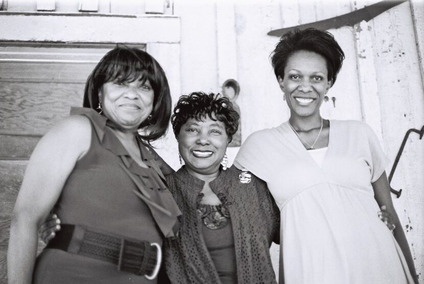 Yvette Johnson (right), one of four grandchildren of Booker Wright, with her mother,...