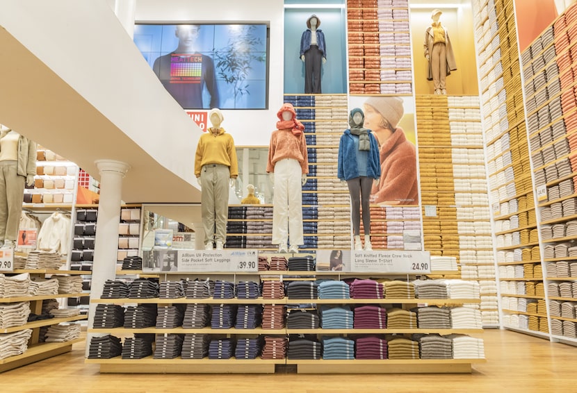 Interior of the Uniqlo in New York's Soho neighborhood.