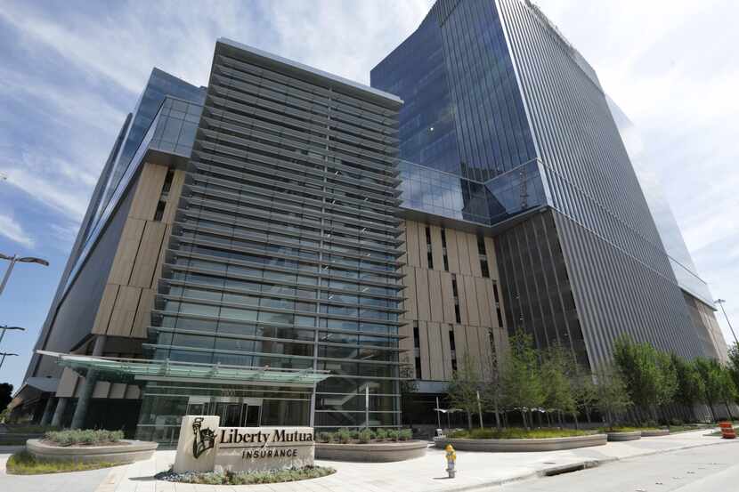 The Liberty Mutual Insurance towers in Plano are located in Legacy West.