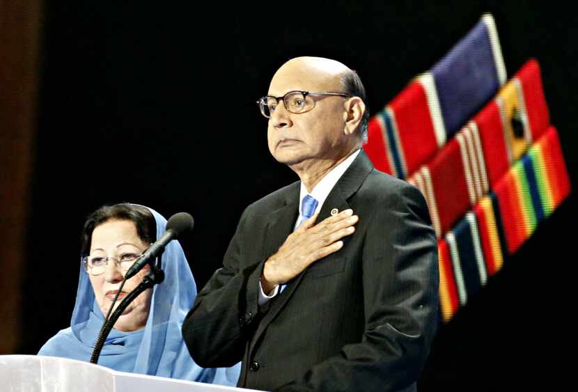 Ghazala and Khizr Khan at the Democratic National Convention.