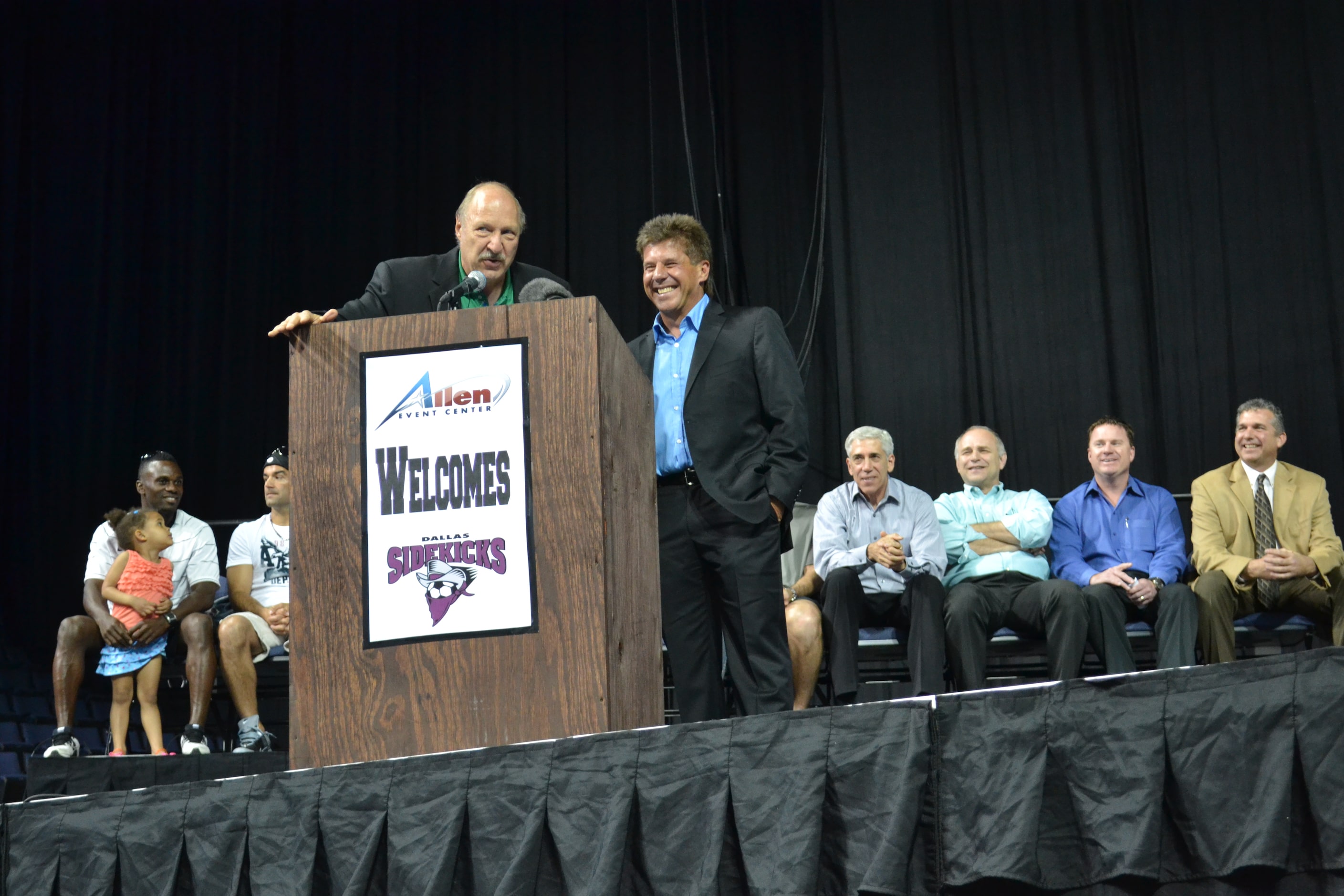 Sports radio host Norm Hitzges of The Ticket and Dallas Sidekicks co-owner and coach Tatu...