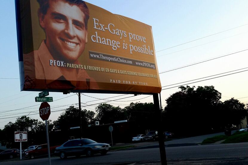 Gay conversion therapy billboard in Waco.