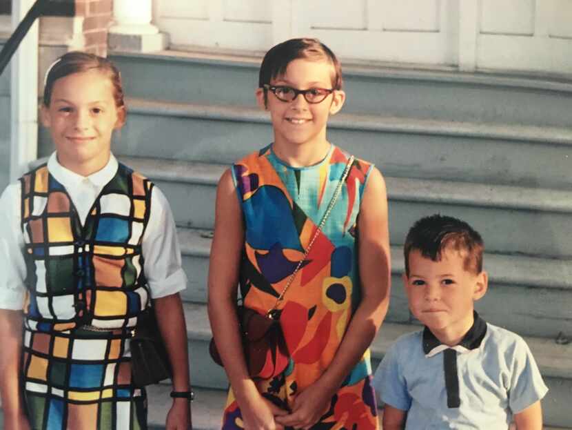 How We Live editor Leslie Snyder (middle), age 9, ready for 5th grade, with sister Kate and...
