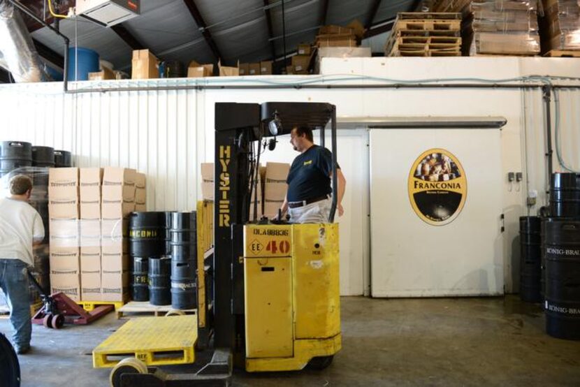 
Dennis Wehrmann works the forklift at Franconia Brewing Company in McKinney. Wehrmann, born...