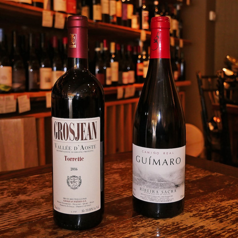 2016 Grosjean Torrette and 2016 Guimaro  Camino Real  Ribeira Sacra at Scardello Dallas 