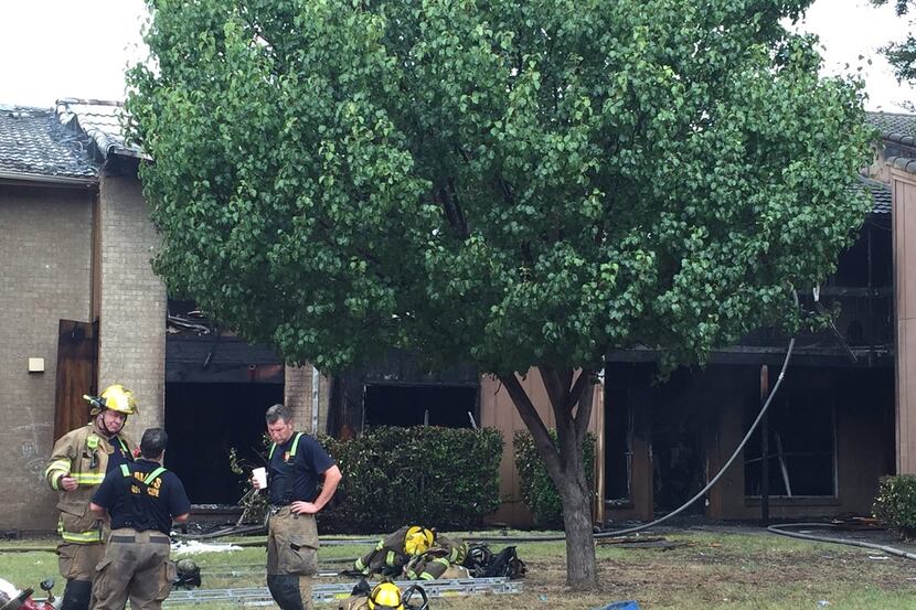 A woman and her two sons were injured in a house fire Wednesday in an apartment fire in...