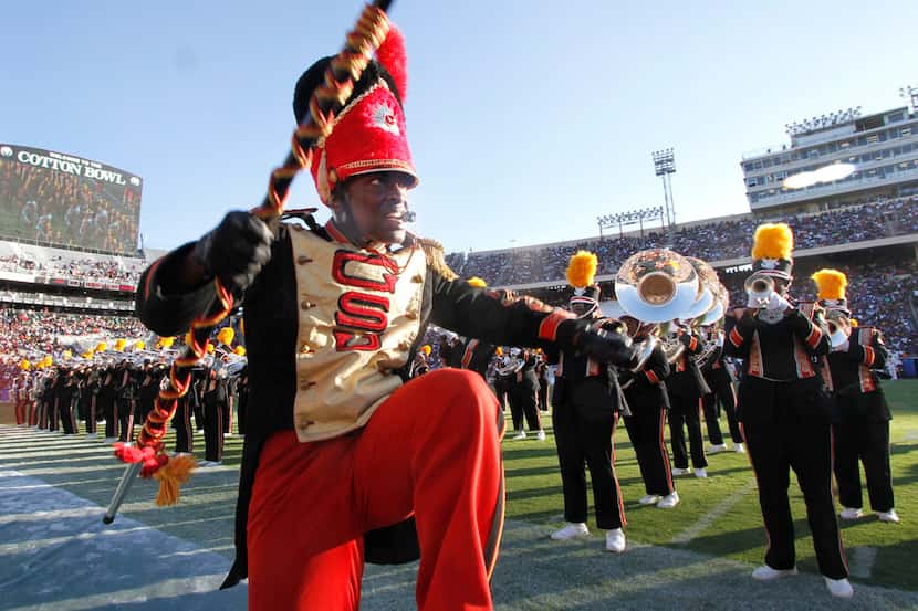 The Grambling State band performed during halftime of the State Fair of Texas Classic...
