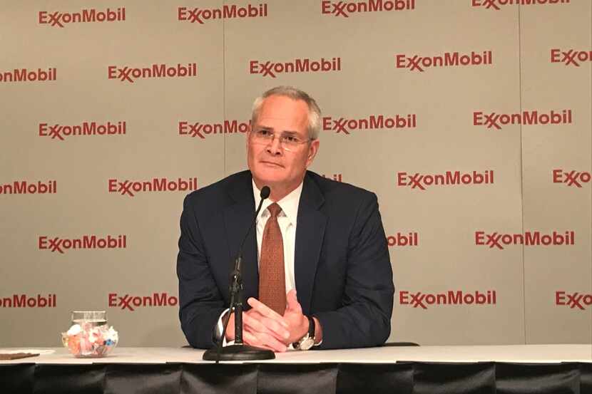 Exxon CEO Darren Woods presided over his first annual shareholder meeting Wednesday, May 31,...