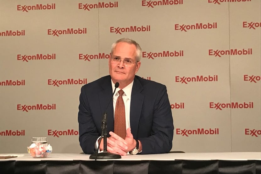 Exxon CEO Darren Woods presided over his first annual shareholder meeting Wednesday, May 31,...