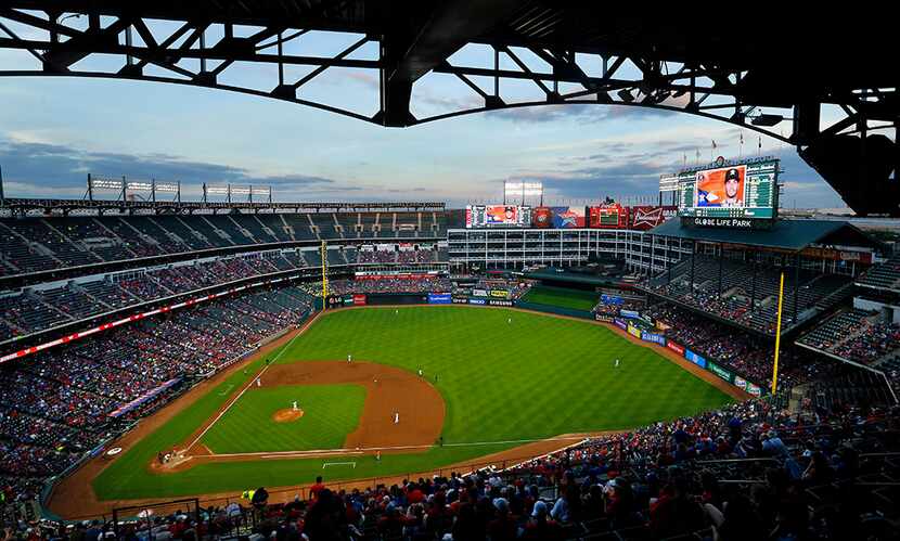  The Texas Rangers faced the Houston Astros at the Globe Life Park in Arlington, Wednesday,...