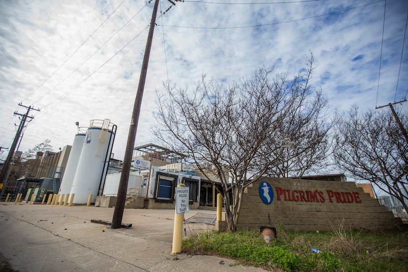 The vacant former Pilgrim's Pride plant is seen from the 2400 block of South Good Latimer...