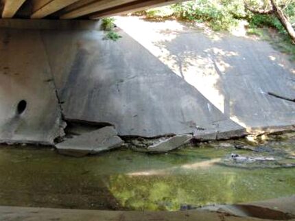 The Camp Wisdom Road bridge over Ricketts Creek as seen in the latest bond briefing.