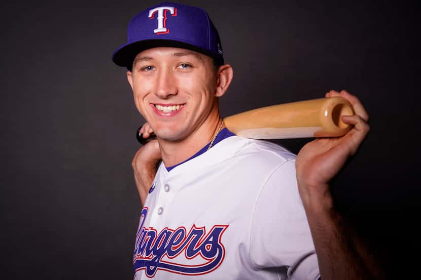 Texas Rangers outfielder Wyatt Langford photographed at the team's training facility on...