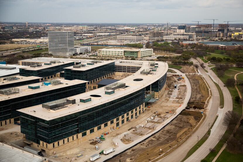 New office campuses by Toyota, shown above, FedEx Office, JPMorgan Chase, Liberty Mutual...