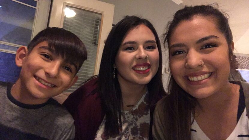 James Gonzalez, with his sisters Shelby Moreno and Alanna Bouvier.