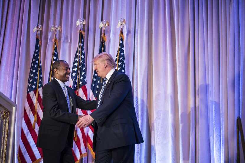 
Republican Presidential hopeful Donald Trump is endorsed by former rival Ben Carson.
