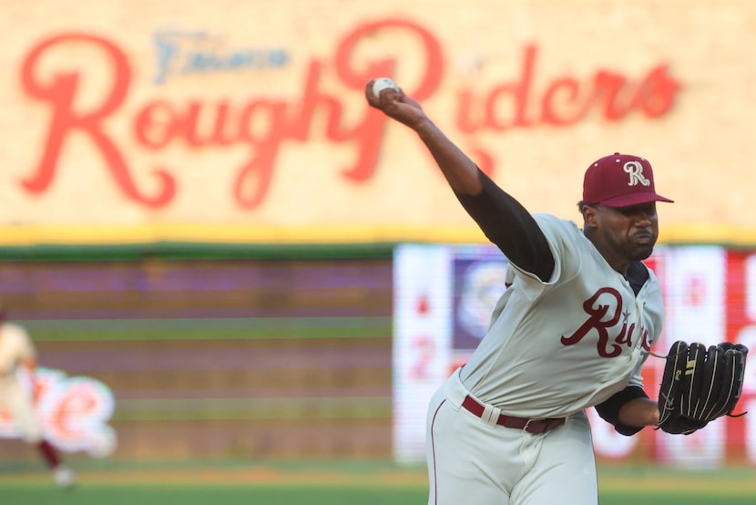 Frisco RoughRiders pitcher Kumar Rocker, one of the top prospects in the Rangers'...