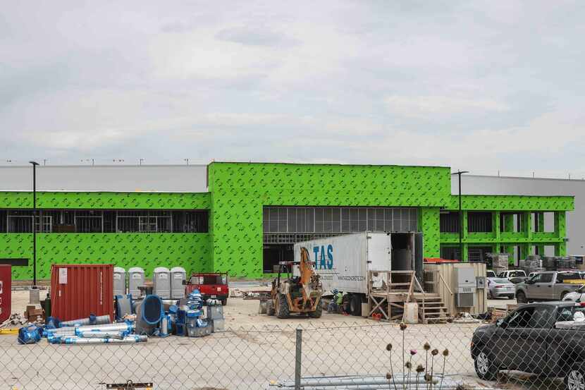 The Kroger distribution center under construction at the corner of Bonnie View and Telephone...