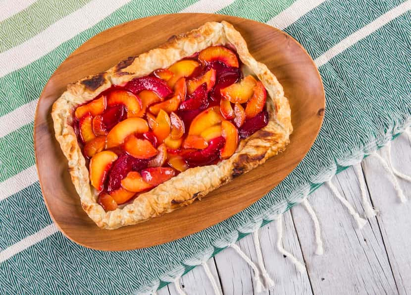 Kim's  Wonderful Peach and  Plum Tart