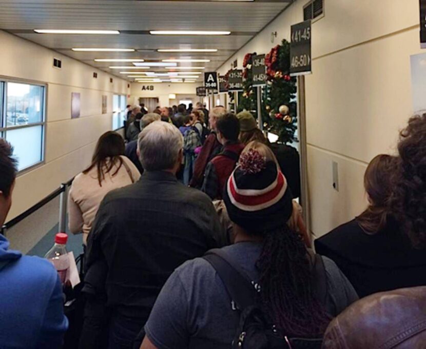 Passengers at Chicago's Midway Airport prepared Sunday to board their Southwest Airlines...