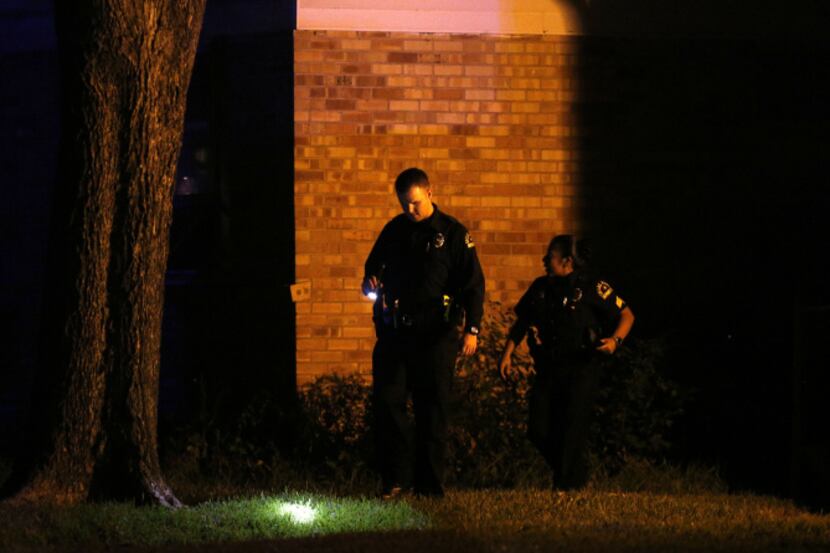 Dallas police investigated the scene of a shooting in Far East Dallas on Thursday night. "He...