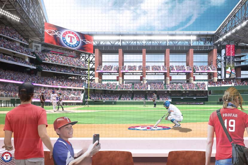 A new look at Globe Life Field from one of the home-plate box seats.