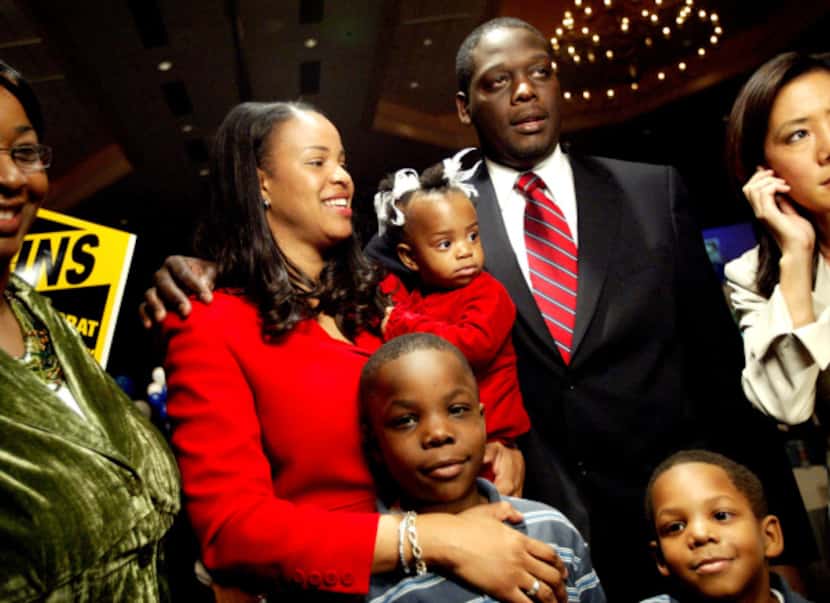 Craig and Tanya Watkins and their children watched election returns together in 2006, when a...