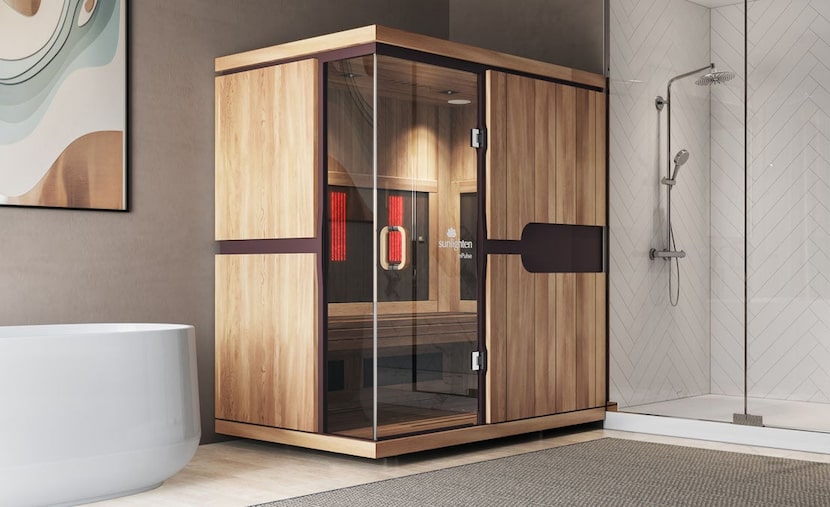 Infrared sauna in a luxury bathroom