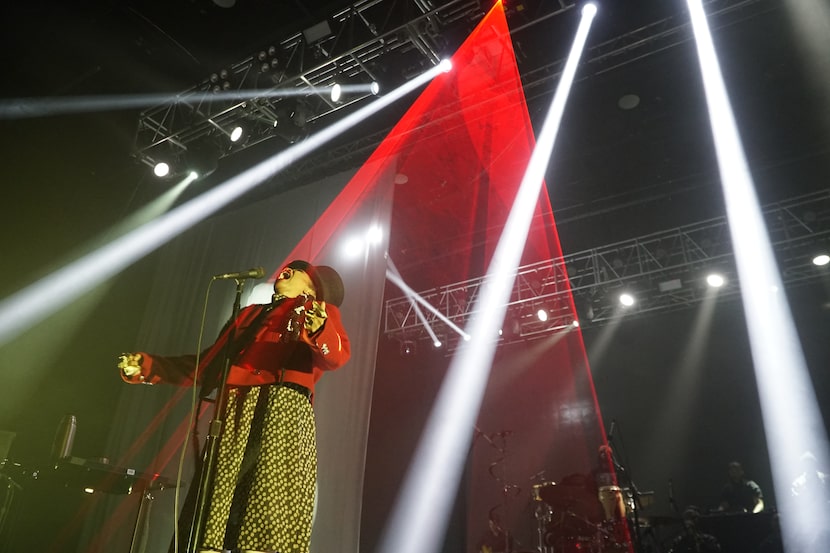 Erykah Badu performs at The Bomb Factory in Dallas, Texas on Saturday, Feb. 22, 2020.