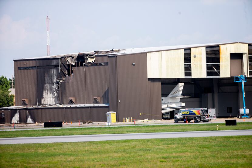 The Beechcraft Super King Air 350 crashed into a hangar at Addison Airport on June 30, 2019.