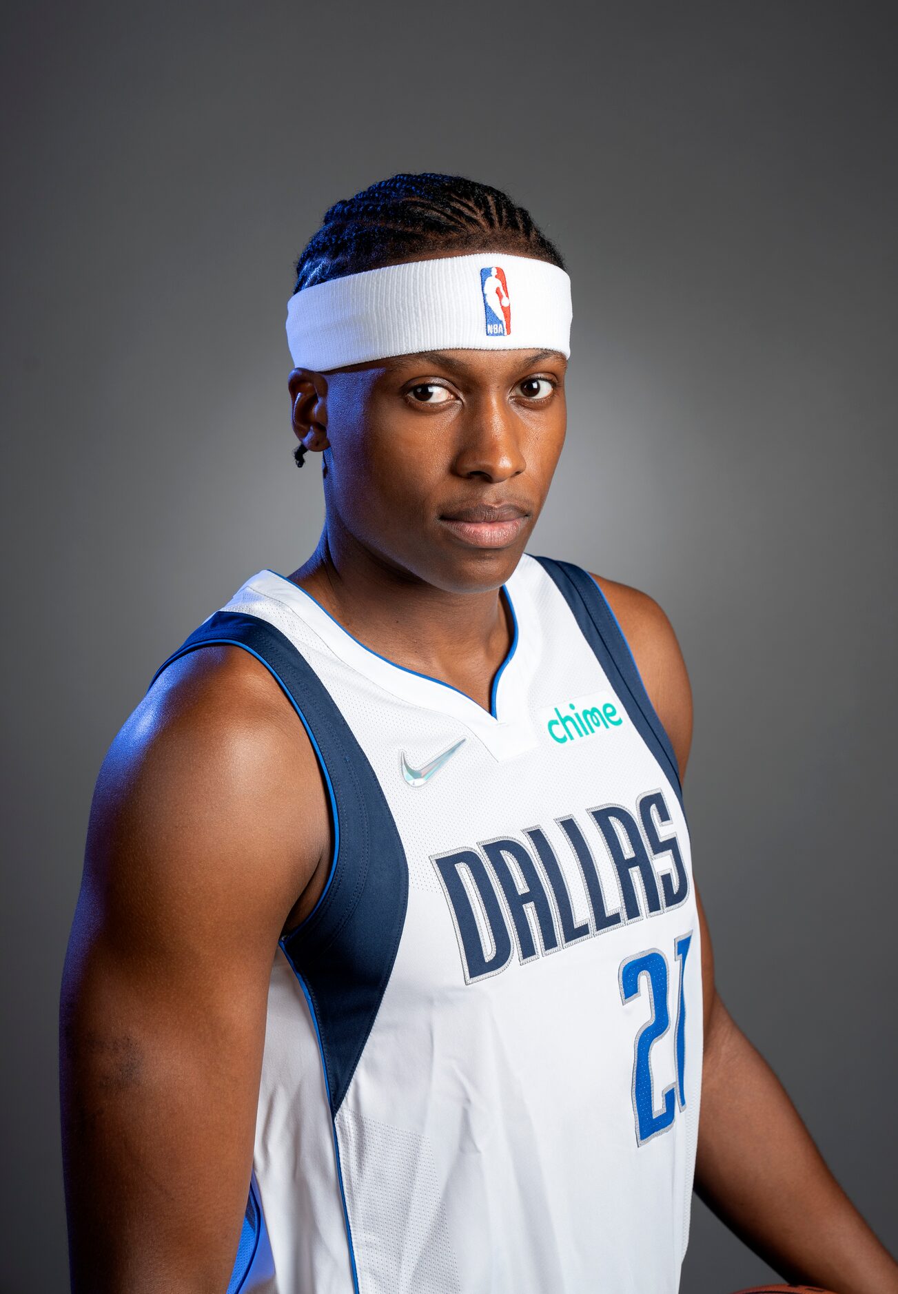 Dallas Mavericks guard Frank Ntilikina (21) poses for a portrait during the Dallas Mavericks...