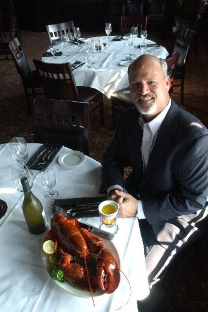 2005 file photo: Steve Fields shows off a 4-pound lobster at his Plano restaurant.