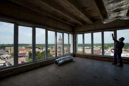 Back in 2017, the space was empty. But look at that view of the Denton County...