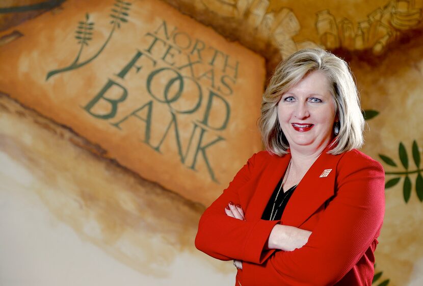 Trisha Cunningham, CEO and President of the North Texas Food Bank poses for a photo at the...