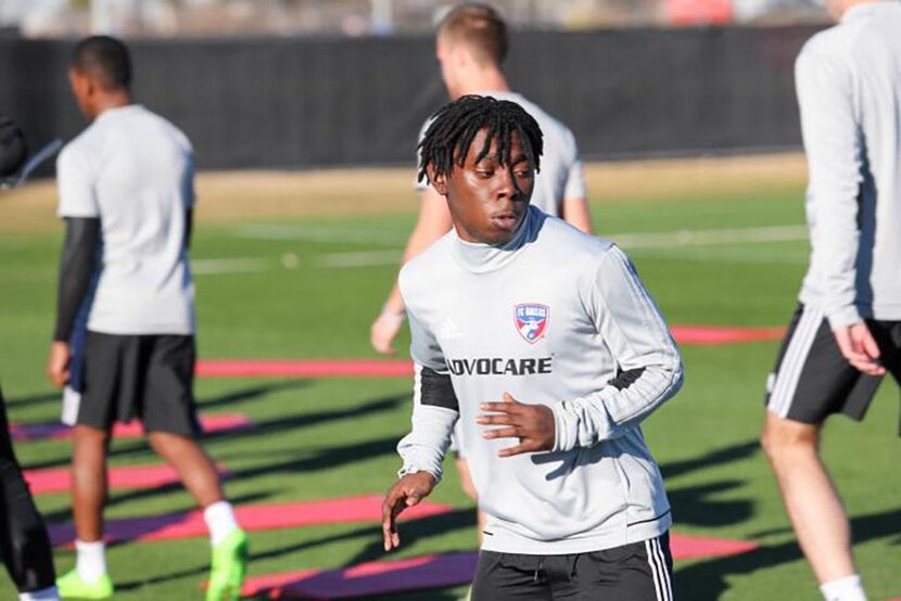 Adonijah Reid training with FC Dallas.