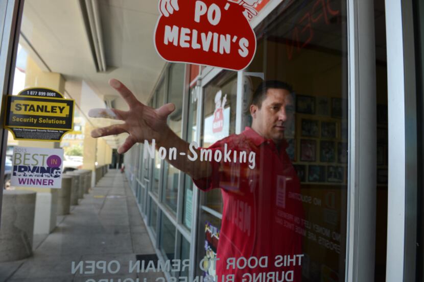 Melvin Lamene III, owner of Po' Melvin's, placed a nonsmoking sanction on his restaurant in...