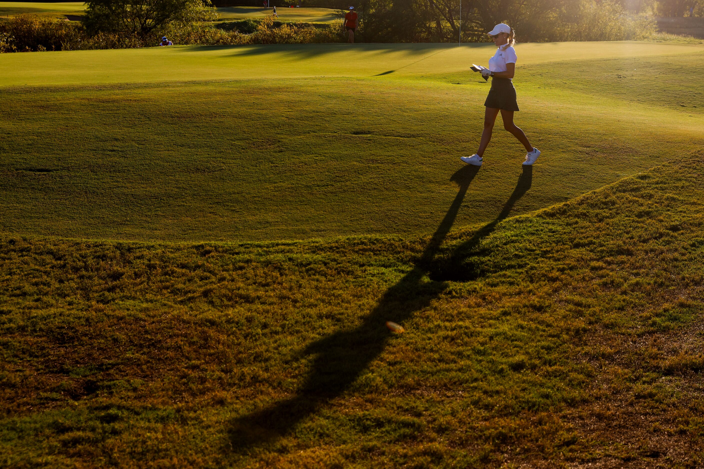 Natalie Gulbis of United States before hitting on sixth fairway during the first round of...