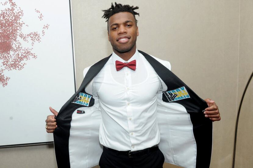 IMAGE DISTRIBUTED FOR JCPENNEY - Top NBA pick Buddy Hield shows off his style as he heads to...