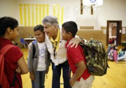  Ruth Kaiser ended her 50th year of teaching, Thursday, June 2, 2016 at Dallas ISD's Foster...
