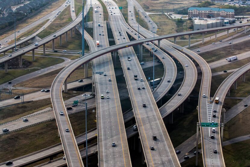 LBJ Freeway at the Bush Turnpike