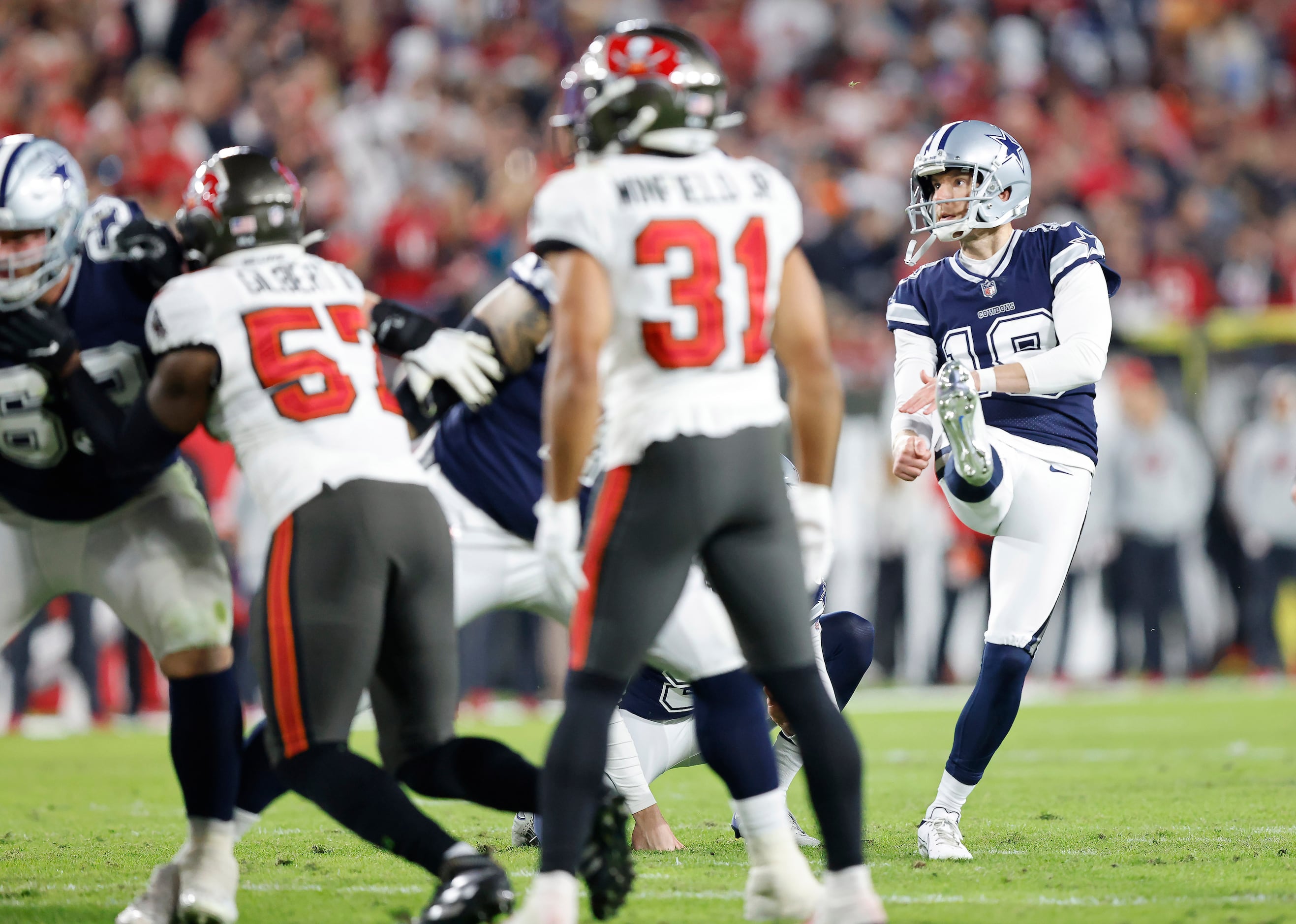 Cowboys' Brett Maher has extra-point attempt blocked as woes